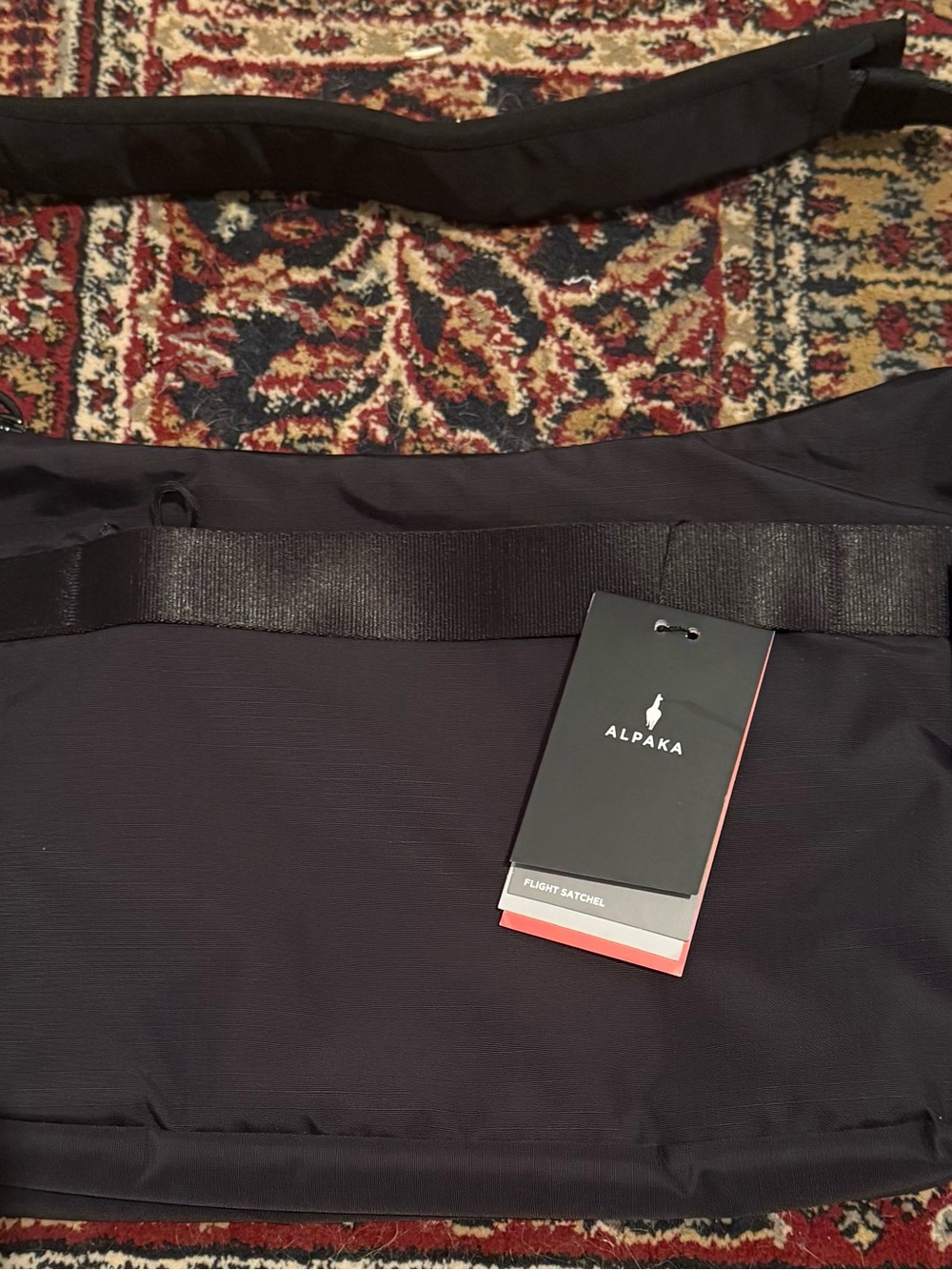Alpaka Flight Satchel - Men's Black Messenger Bag